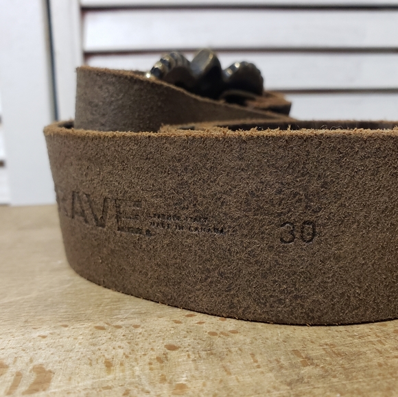 Vintage BRAVE BELTWORKS Brown Leather Belt